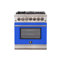 FORNO Capriasca - Titanium Professional 30" Freestanding Colored Door Gas Range FFSGS6260-30WHT