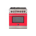 FORNO Capriasca - Titanium Professional 30" Freestanding Colored Door Gas Range FFSGS6260-30WHT