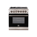FORNO Capriasca - Titanium Professional 30" Freestanding Colored Door Gas Range FFSGS6260-30WHT