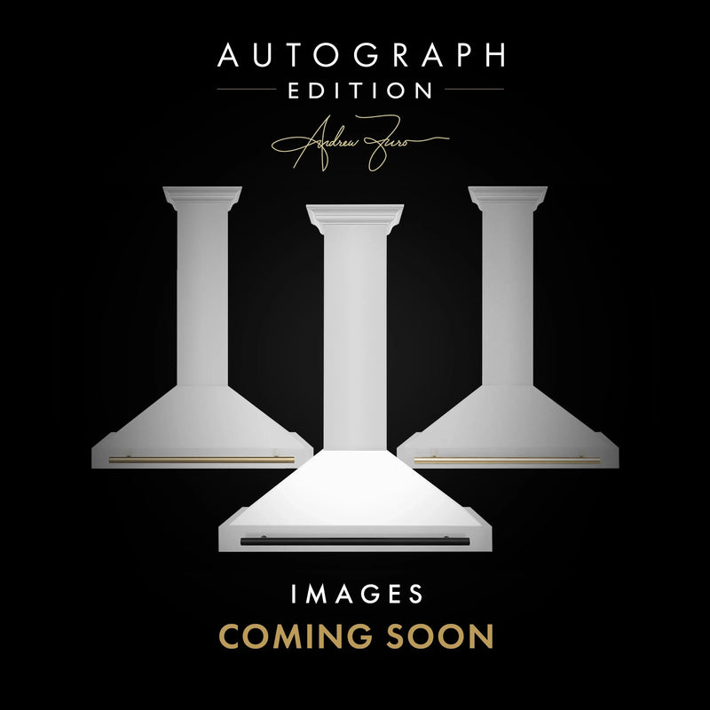 ZLINE 48" Autograph Edition Stainless Steel Range Hood with White Matte Shell KB4STZ-WM48