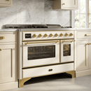 ILVE Majestic II 48 Inch Dual Fuel Range, Double Oven, 8 Burners & Griddle UM12FDNS3 - MyBBQDirect