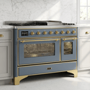 ILVE Majestic II 48 Inch Dual Fuel Range, Double Oven, 8 Burners & Griddle UM12FDNS3 - MyBBQDirect