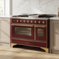 ILVE Majestic II 48 Inch Dual Fuel Range, Double Oven, 8 Burners & Griddle UM12FDNS3 - MyBBQDirect