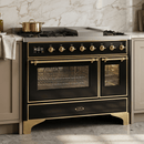 ILVE Majestic II 48 Inch Dual Fuel Range, Double Oven, 8 Burners & Griddle UM12FDNS3 - MyBBQDirect