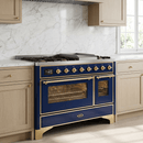 ILVE Majestic II 48 Inch Dual Fuel Range, Double Oven, 8 Burners & Griddle UM12FDNS3 - MyBBQDirect