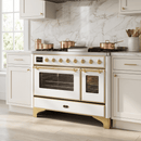 ILVE Majestic II 48 Inch Dual Fuel Range, Double Oven, 8 Burners & Griddle UM12FDNS3 - MyBBQDirect