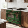ILVE Majestic II 48 Inch Dual Fuel Range, Double Oven, 8 Burners & Griddle UM12FDNS3 - MyBBQDirect