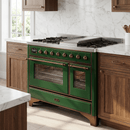 ILVE Majestic II 48 Inch Dual Fuel Range, Double Oven, 8 Burners & Griddle UM12FDNS3 - MyBBQDirect