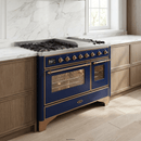 ILVE Majestic II 48 Inch Dual Fuel Range, Double Oven, 8 Burners & Griddle UM12FDNS3 - MyBBQDirect