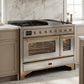 ILVE Majestic II 48 Inch Dual Fuel Range, Double Oven, 8 Burners & Griddle UM12FDNS3 - MyBBQDirect