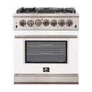 FORNO Capriasca - Titanium Professional 30" Freestanding Colored Door Gas Range FFSGS6260-30