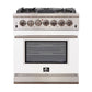 FORNO Capriasca - Titanium Professional 30" Freestanding Colored Door Gas Range FFSGS6260-30