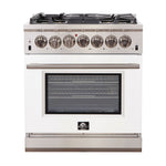FORNO Capriasca - Titanium Professional 30" Freestanding Colored Door Gas Range FFSGS6260-30