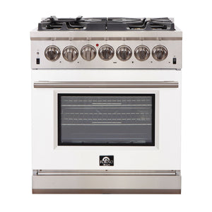 FORNO Capriasca - Titanium Professional 30" Freestanding Colored Door Gas Range FFSGS6260-30