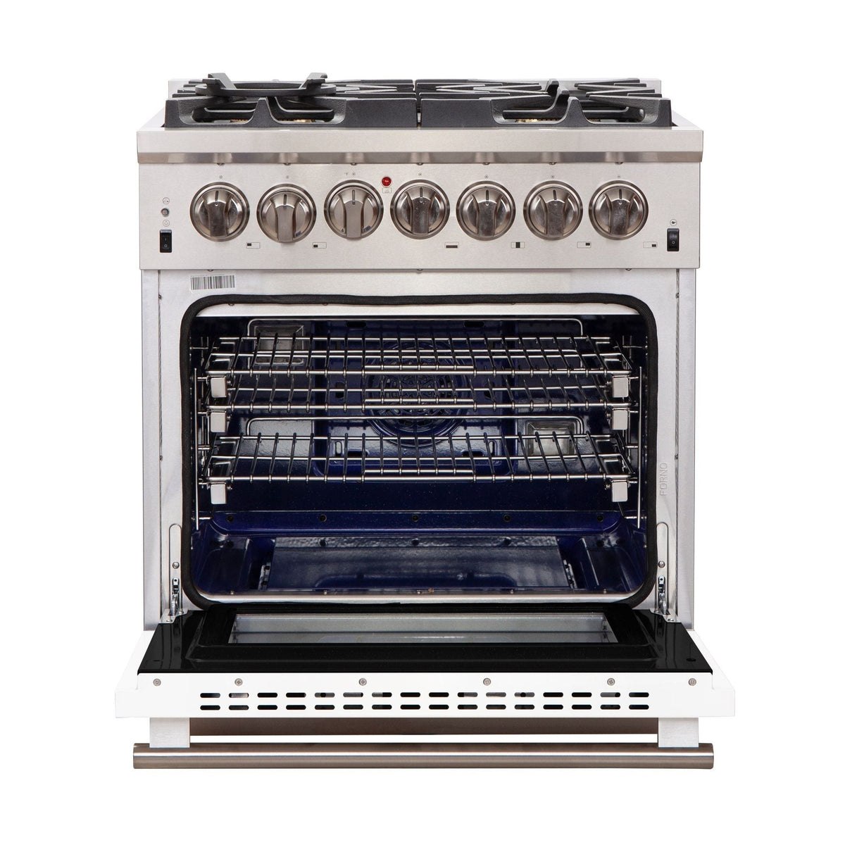 FORNO Capriasca - Titanium Professional 30" Freestanding Colored Door Gas Range FFSGS6260-30
