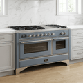 ILVE Majestic II 48 Inch Dual Fuel Range, Double Oven, 8 Burners & Griddle UM12FDNS3 - MyBBQDirect