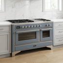 ILVE Majestic II 48 Inch Dual Fuel Range, Double Oven, 8 Burners & Griddle UM12FDNS3 - MyBBQDirect