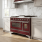 ILVE Majestic II 48 Inch Dual Fuel Range, Double Oven, 8 Burners & Griddle UM12FDNS3 - MyBBQDirect