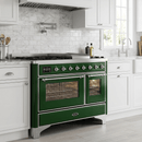 ILVE Majestic II 48 Inch Dual Fuel Range, Double Oven, 8 Burners & Griddle UM12FDNS3 - MyBBQDirect