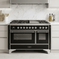 ILVE Majestic II 48 Inch Dual Fuel Range, Double Oven, 8 Burners & Griddle UM12FDNS3 - MyBBQDirect