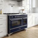 ILVE Majestic II 48 Inch Dual Fuel Range, Double Oven, 8 Burners & Griddle UM12FDNS3 - MyBBQDirect