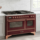 ILVE Majestic II 48 Inch Dual Fuel Range, Double Oven, 8 Burners & Griddle UM12FDNS3 - MyBBQDirect