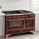 ILVE Majestic II 48 Inch Dual Fuel Range, Double Oven, 8 Burners & Griddle UM12FDNS3 - MyBBQDirect