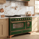 ILVE Majestic II 48 Inch Dual Fuel Range, Double Oven, 8 Burners & Griddle UM12FDNS3 - MyBBQDirect