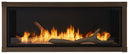 Monessen Artisan Linear vent-free fireplace 42-inch with driftwood logs and copper face