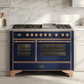 ILVE Majestic II 48 Inch Dual Fuel Range, Double Oven, 8 Burners & Griddle UM12FDNS3 - MyBBQDirect
