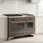 ILVE Majestic II 48 Inch Dual Fuel Range, Double Oven, 8 Burners & Griddle UM12FDNS3 - MyBBQDirect