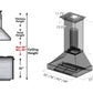 ZLINE DuraSnow Stainless Steel Range Hood with Red Gloss Shell