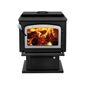 Drolet Escape 1800 Wood Stove - Brushed Nickel Door - DB03111
