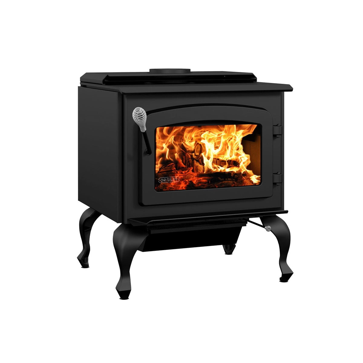 Drolet Escape 1800 Wood Stove on Legs - Black Door - DB03105