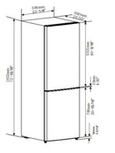 FORNO 24-Inch Refrigerator 11.1 cu.ft Bottom Freezer in Stainless Steel with Side Grip Handle - FFFFD1948-24LS