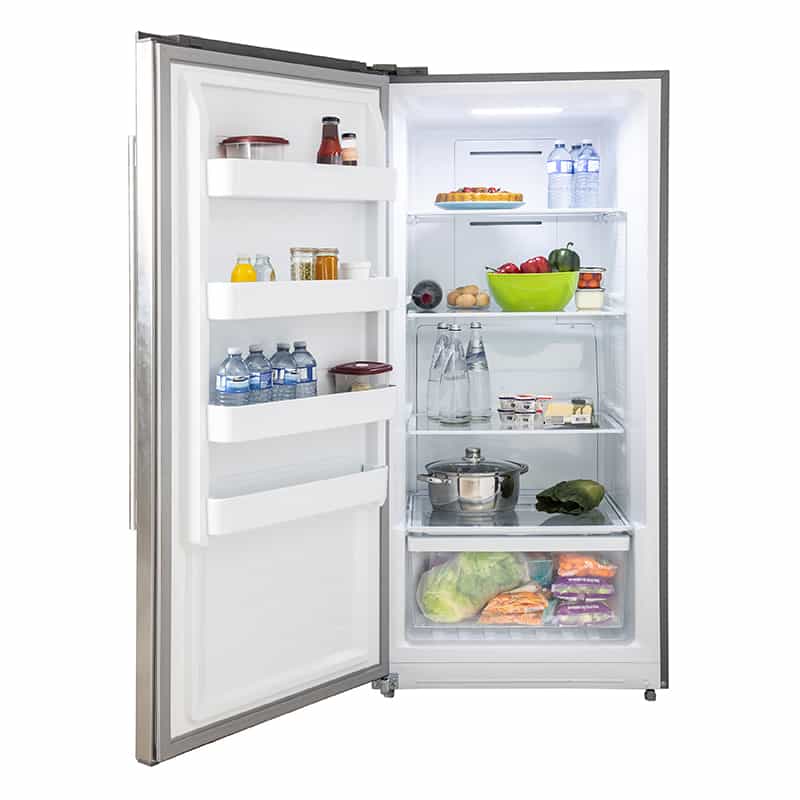 Forno 28" 13.8 cu.ft. Pro-Style Dual Combination Refrigerator & Freezer with 4" Grill Trim Kit in Stainless Steel