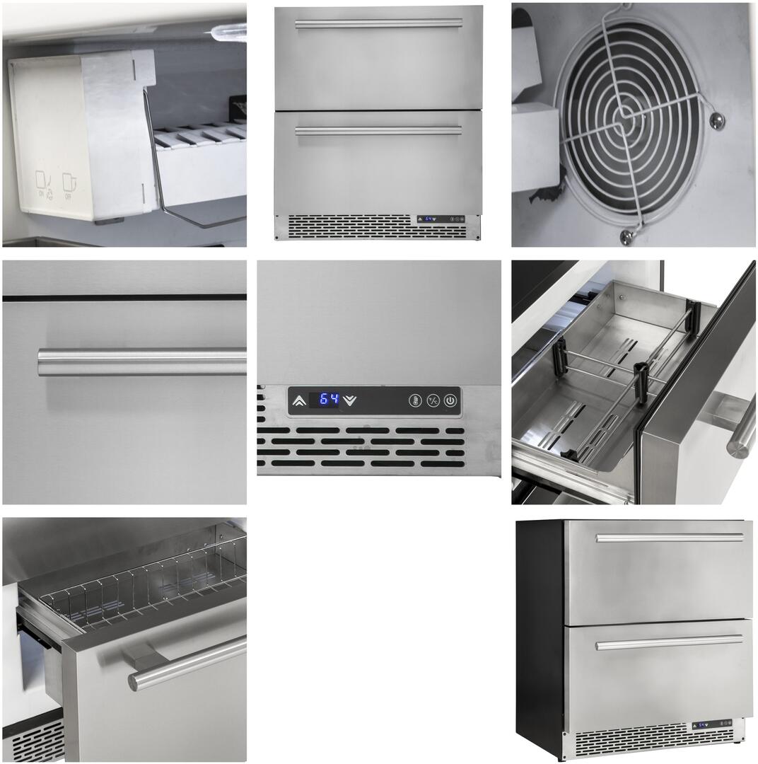 FORNO 30” Cologne Stainless Steel Drawer Freeze 3.64 cu ft With Ice Maker