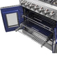 Forno 30-Inch Dual Fuel Range with 5 Gas Burners, 100,000 BTUs, and French Door Electric Oven in Stainless Steel