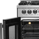 Forno 30-Inch Freestanding French Door Dual Fuel Range with 5 Burners and 68,000 BTUs in Stainless Steel 