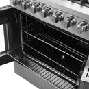 Forno 30-Inch Freestanding French Door Dual Fuel Range with 5 Burners and 68,000 BTUs in Stainless Steel 