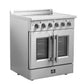 Forno 30-Inch French Door Electric Range with Convection Oven in Stainless Steel