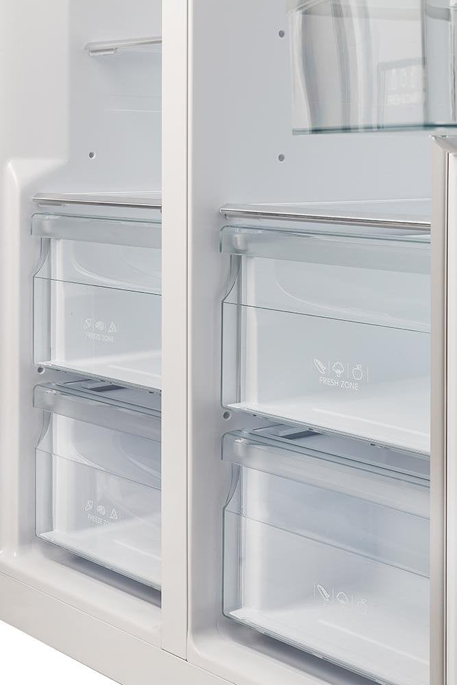 FORNO Salerno 33" Side by Side Built-in Refrigerator 15.6 cu.ft in Stainless Steel - FFRBI1805-33SB