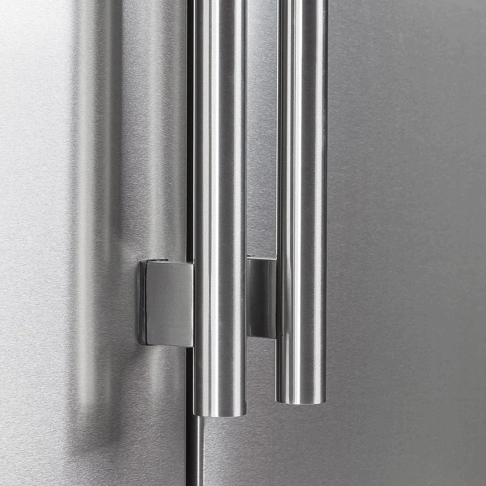 FORNO Salerno 33" Side by Side Built-in Refrigerator 15.6 cu.ft in Stainless Steel with Built-in Style Grille Trim Kit - FFRBI1805-37SG