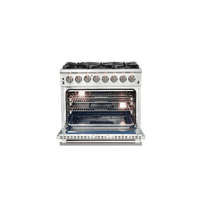 FORNO Fratta 36" Platinum Freestanding Dual Fuel Range - FFSGS6187-36