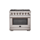 Forno 36" Capriasca Titanium Gas Range with 6 Burners, Convection Oven and 120,000 BTUs -FFSGS6260-36