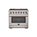 Forno 36" Capriasca Titanium Gas Range with 6 Burners, Convection Oven and 120,000 BTUs -FFSGS6260-36