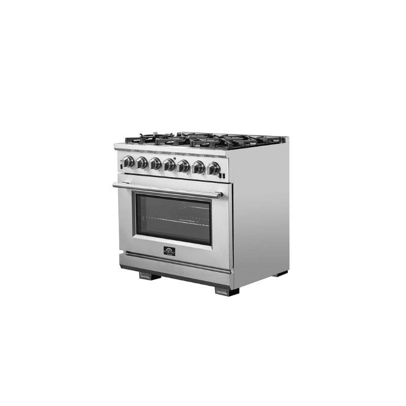 Forno 36" Capriasca Titanium Gas Range with 6 Burners, Convection Oven and 120,000 BTUs -FFSGS6260-36