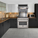 Forno 36" Capriasca Titanium Gas Range with 6 Burners, Convection Oven and 120,000 BTUs -FFSGS6260-36