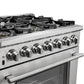 Forno 36" Capriasca Titanium Gas Range with 6 Burners, Convection Oven and 120,000 BTUs -FFSGS6260-36