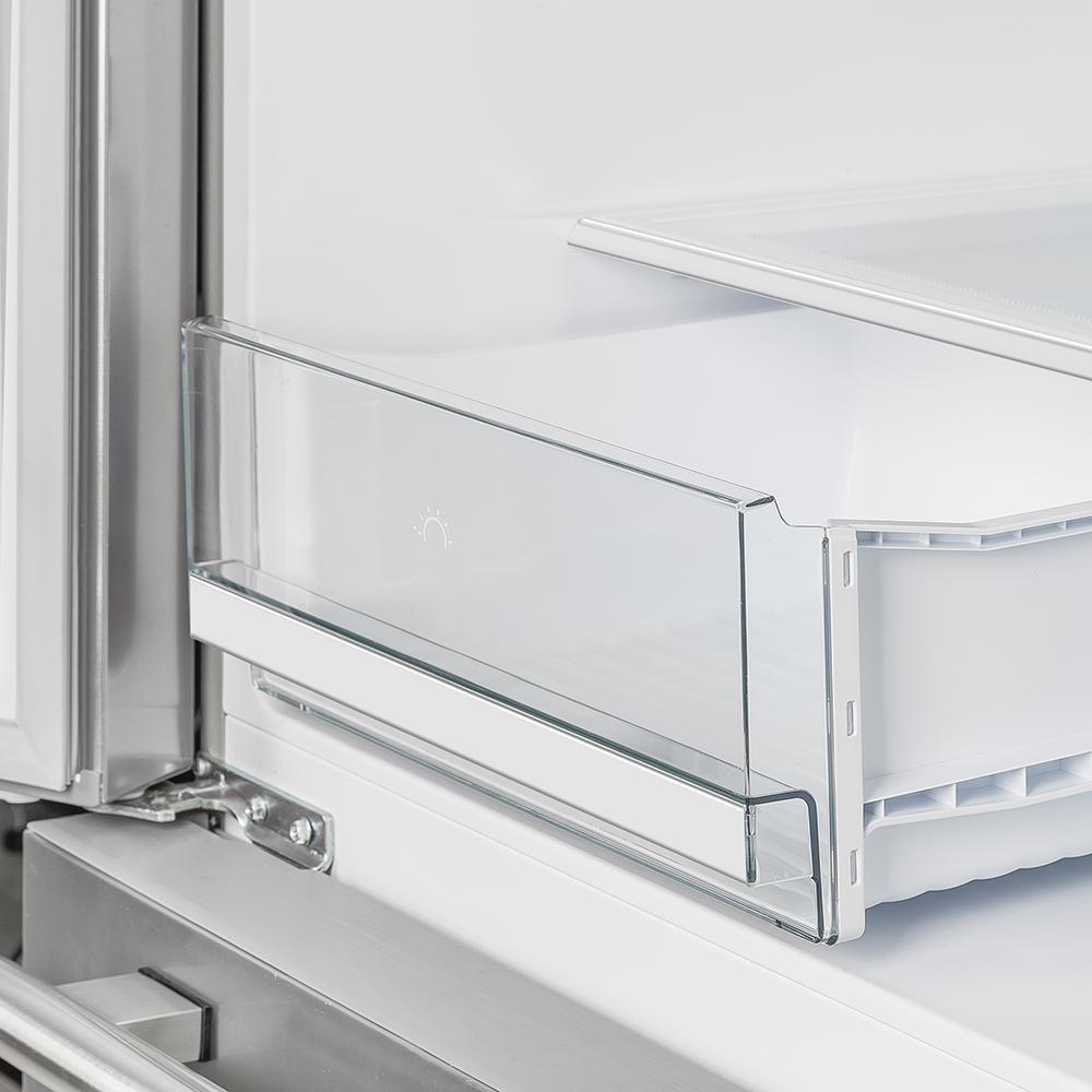 FORNO Gallipoli 36" French Door Refrigerator 19 cu.ft with Built-in Style Grille Trim Kit - FFRBI1820-40SG
